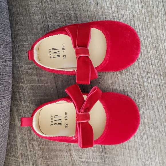 Baby Gap 12-18mths Ballet Flat Crib Shoes - Picture 2 of 3